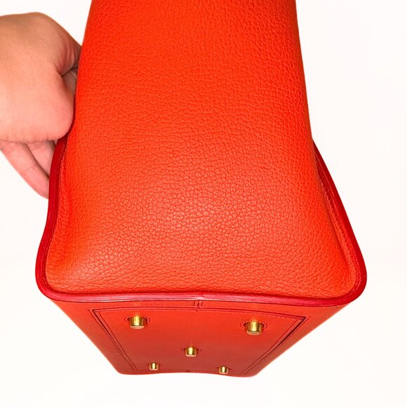 Celine Red Tie Knot Leather Purse and Pouch - Picture 8 of 15